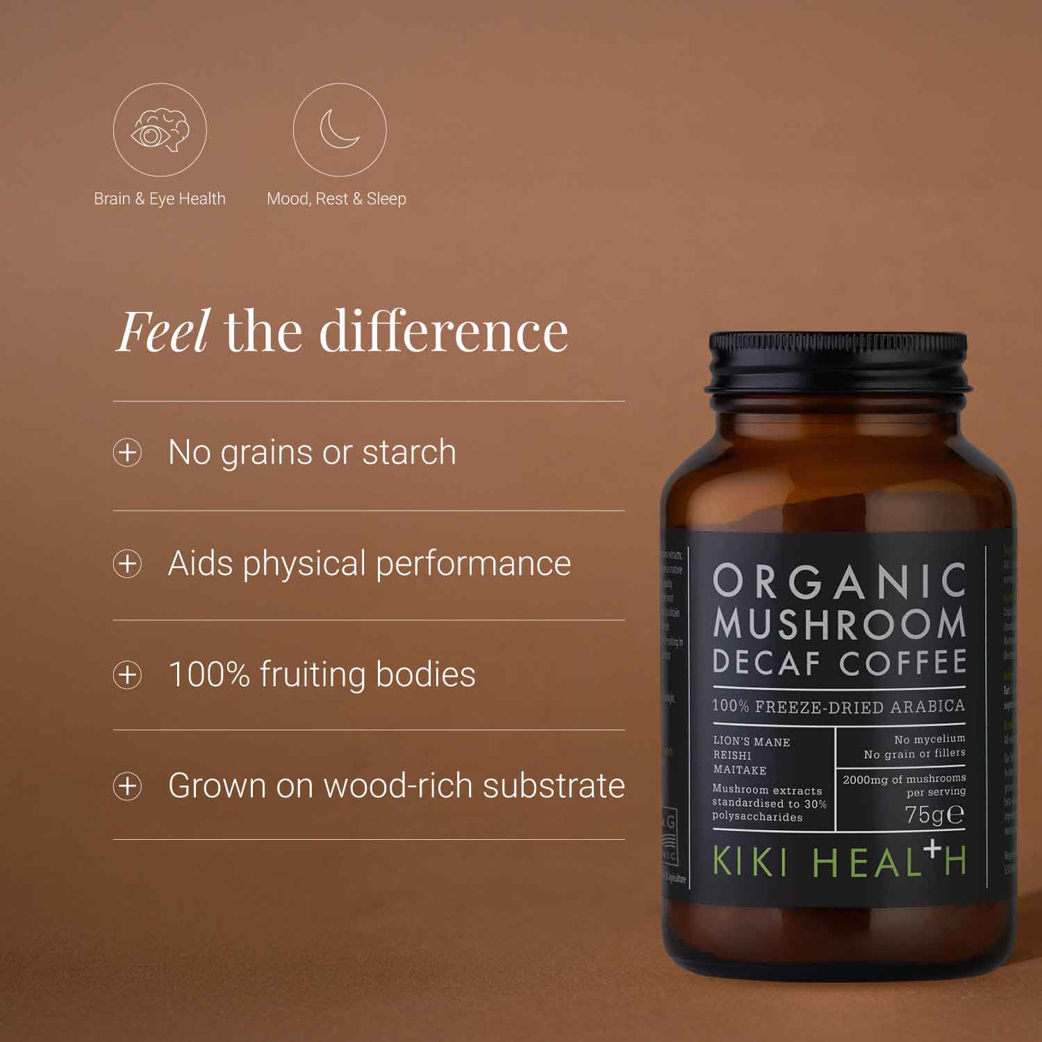KIKI Health Organic Decaffeinated Mushroom Coffee - Image 2