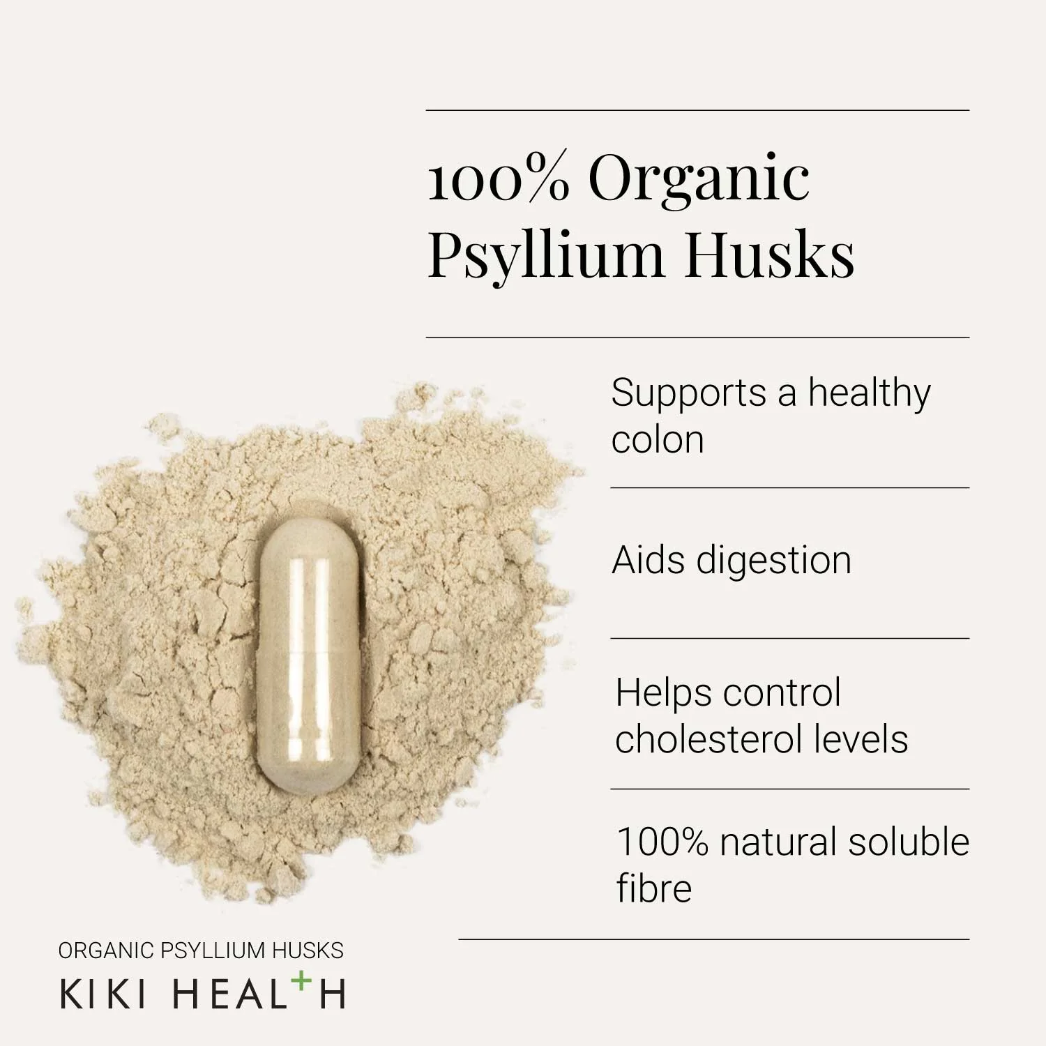 KIKI Health Organic Psyllium Husks Vegicaps - Image 6