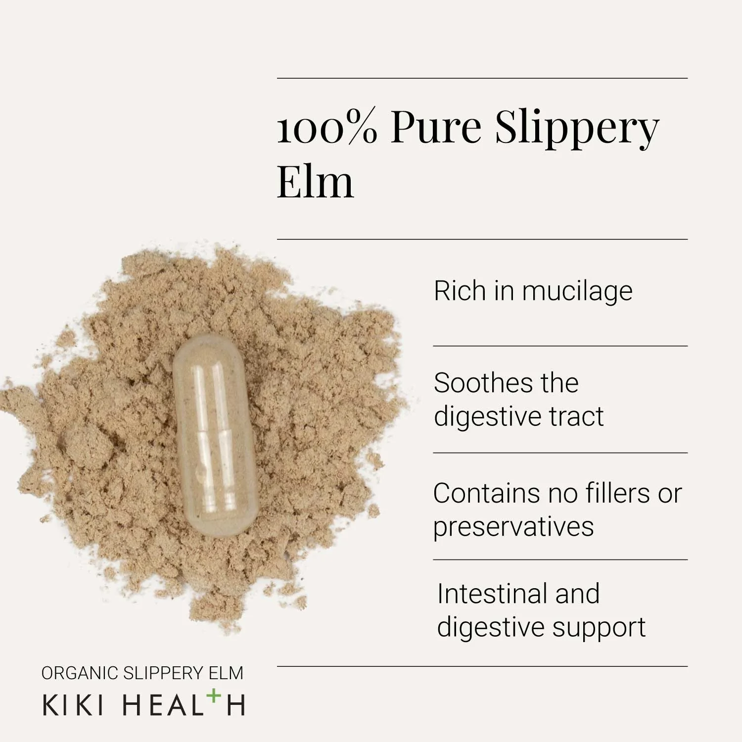 KIKI Health Organic Slippery Elm Vegicaps - Image 6