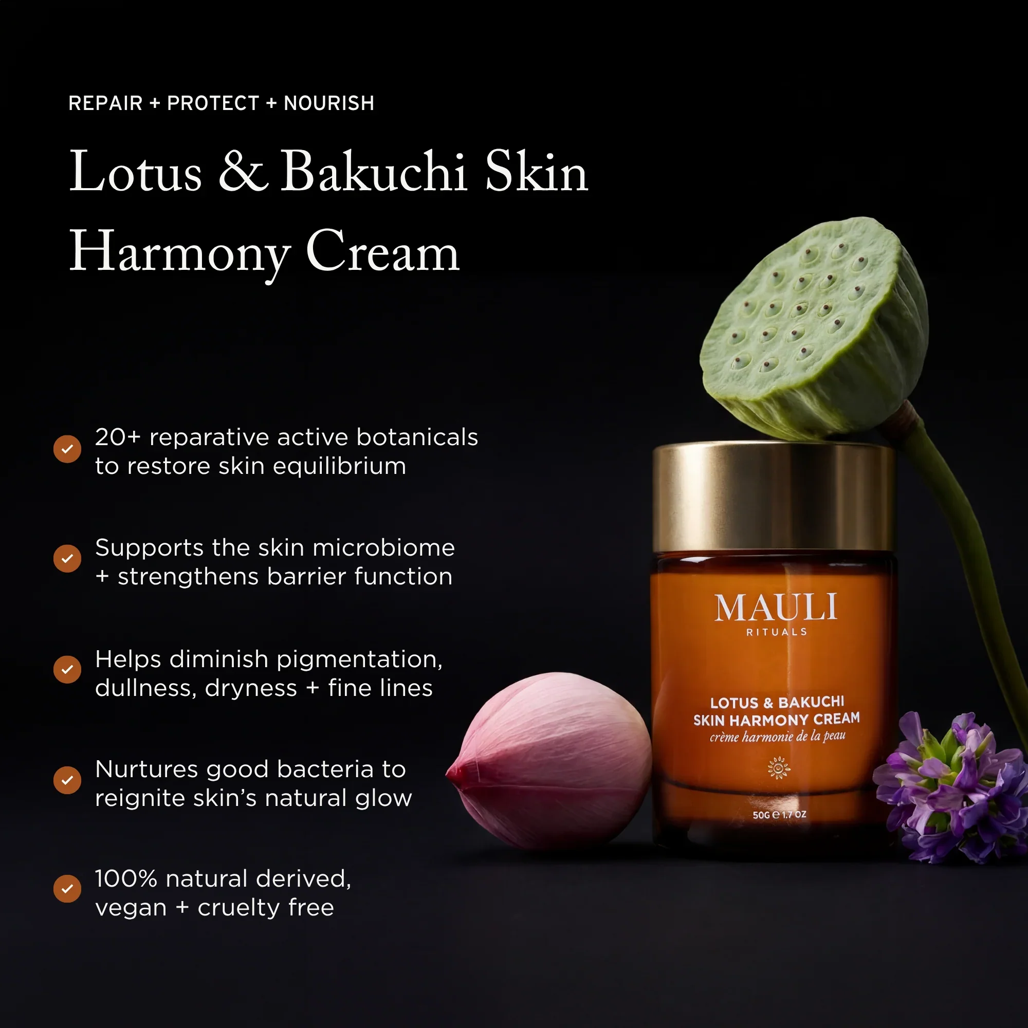 Mauli Rituals Lotus & Bakuchi Skin Harmony Cream - Image 2