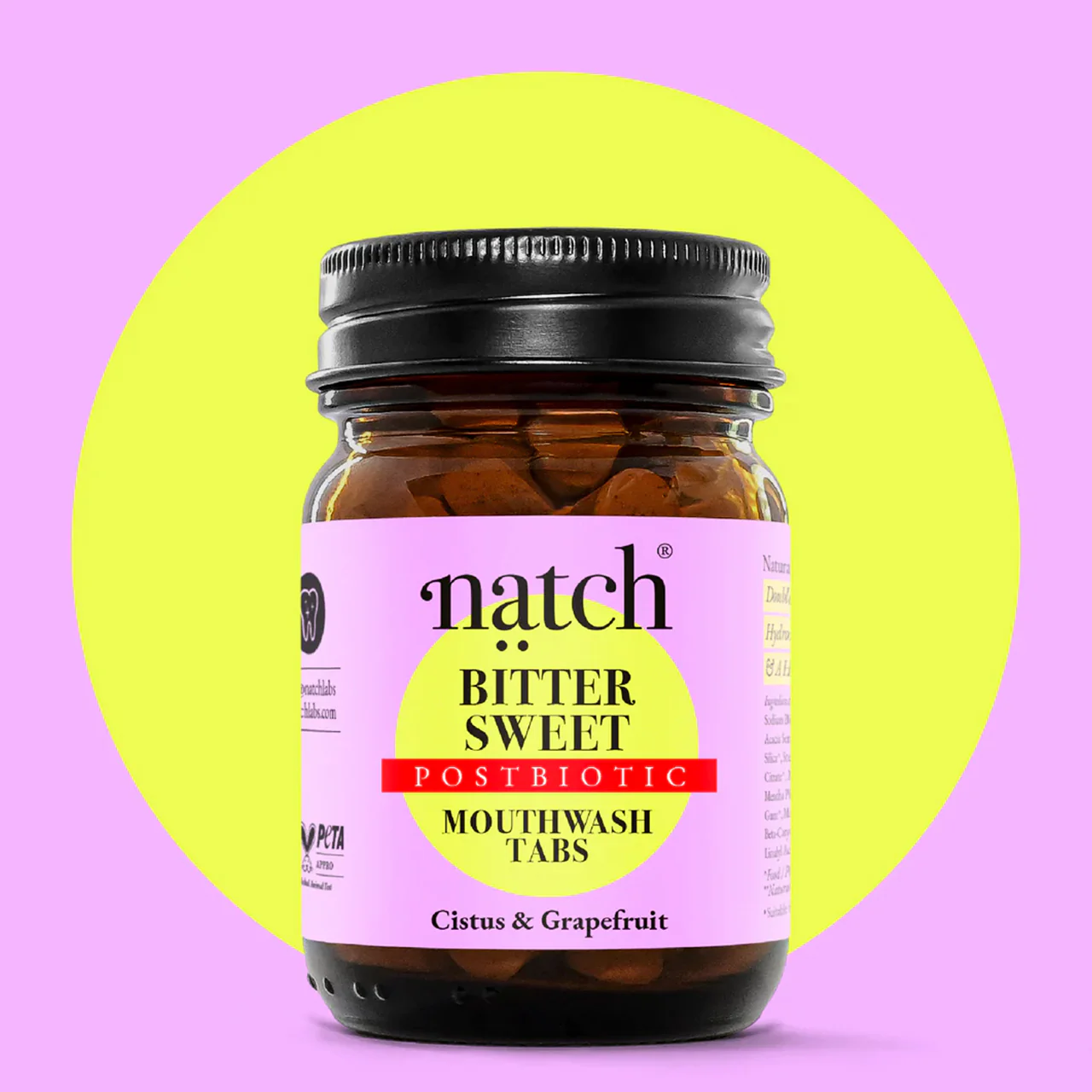Natch Bitter Sweet Postbiotic Mouthwash Tabs - Image 2