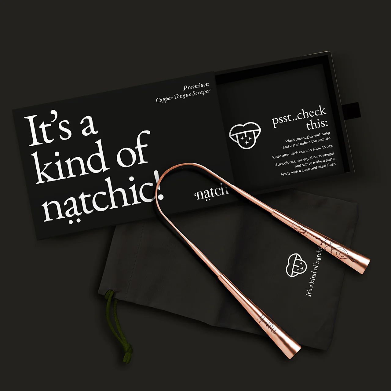 Natch Premium Copper Tongue Scraper - Image 2