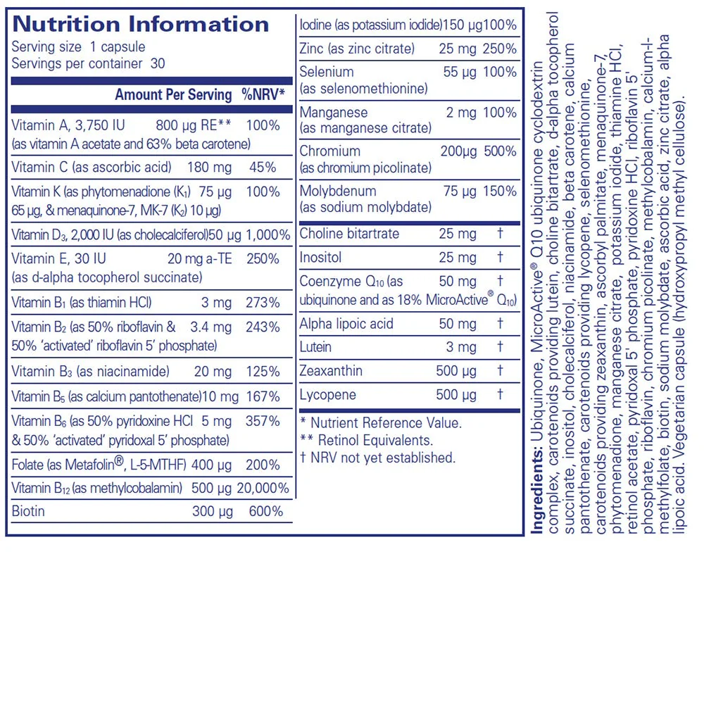 Pure Encapsulations O.N.E Multivitamin - Image 2