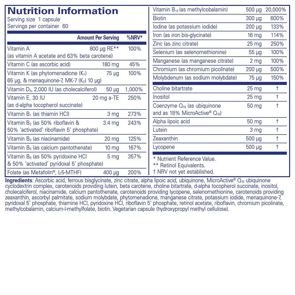 Pure Encapsulations O.N.E Multivitamin with Iron - Image 4