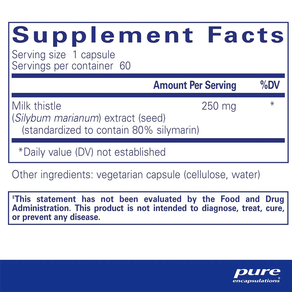 Pure Encapsulations Silymarin Milk Thistle Extract - Image 2