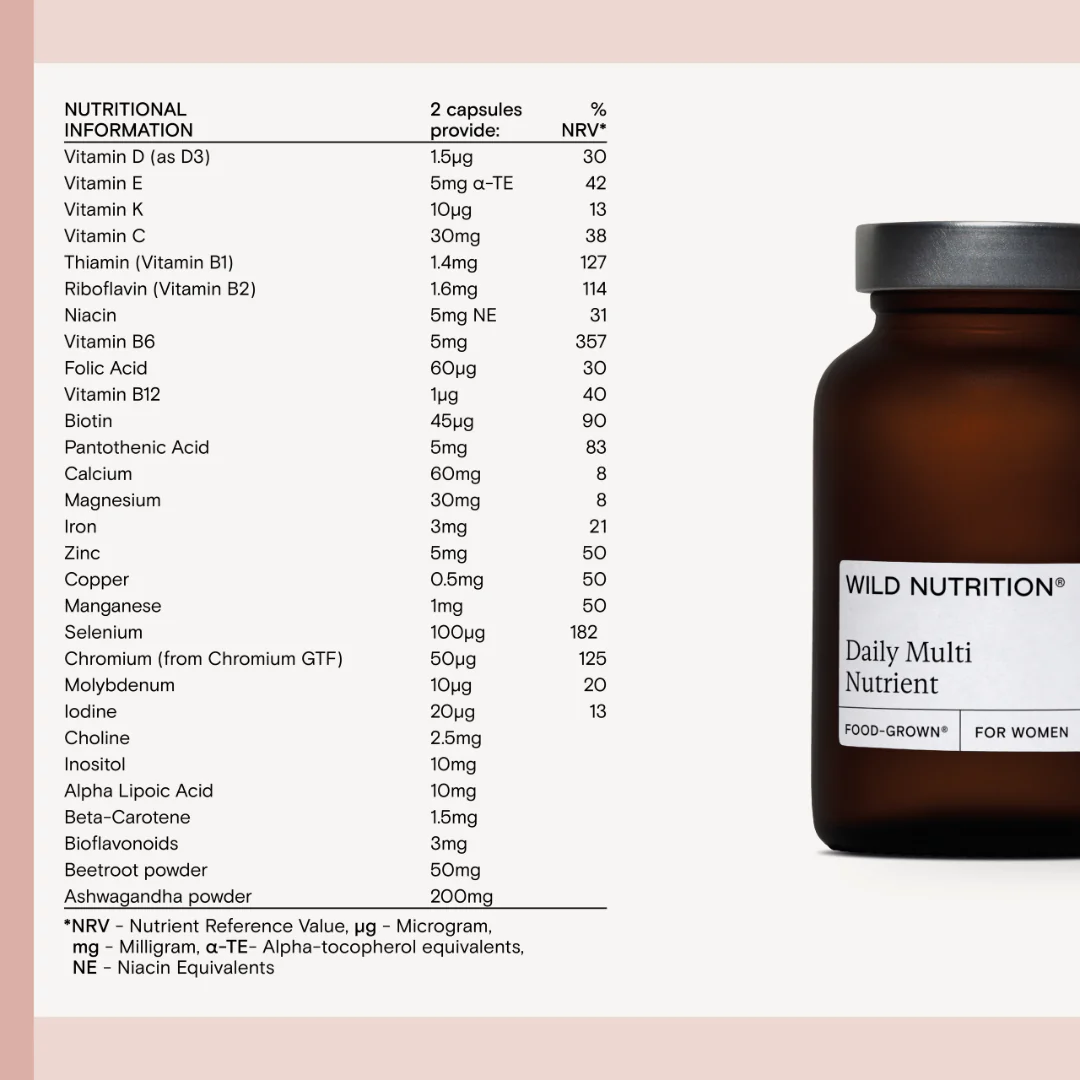 Wild Nutrition Food-Grown® Daily Multi Nutrient for Women - Image 8