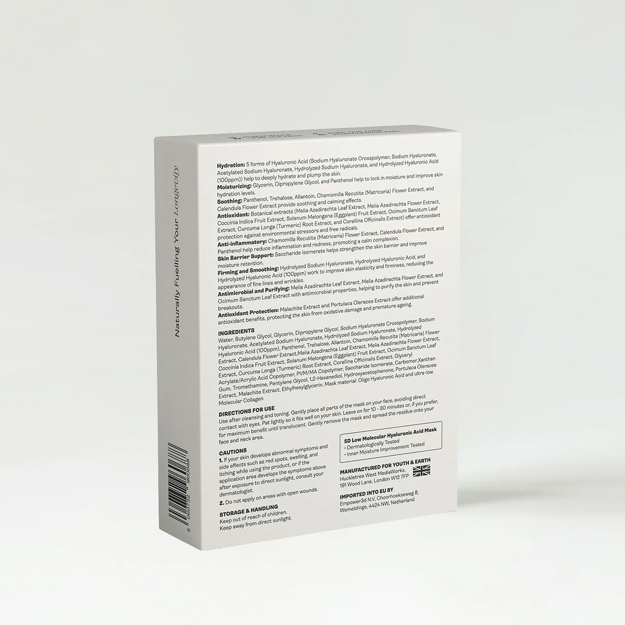 Youth & Earth Hyaluronic Acid - Bio-Collagen Gel Face Mask - Image 3