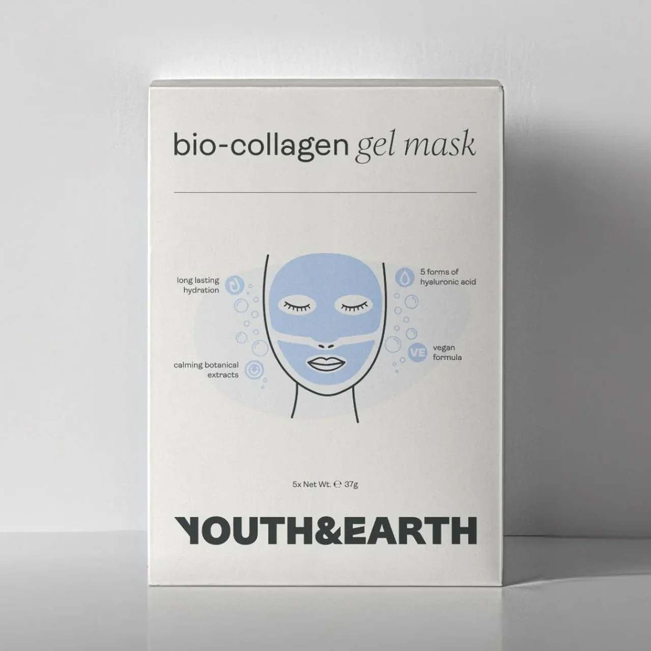 Youth & Earth Hyaluronic Acid - Bio-Collagen Gel Face Mask - Image 5