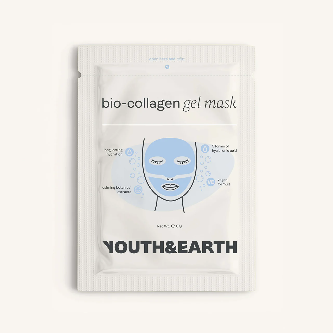 Youth & Earth Hyaluronic Acid - Bio-Collagen Gel Face Mask - Image 6